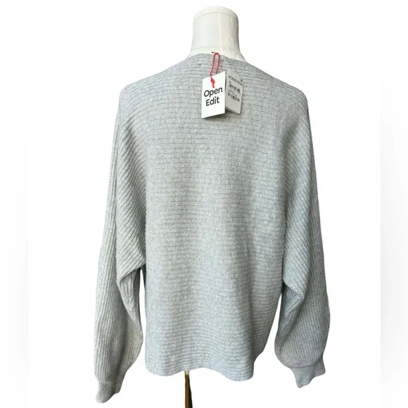 Open Edit Ribbed Boatneck Sweater - Picture 2 of 8